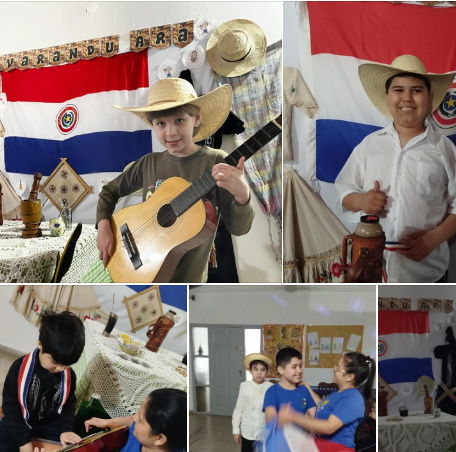 Celebración cultural paraguaya con estudiantes